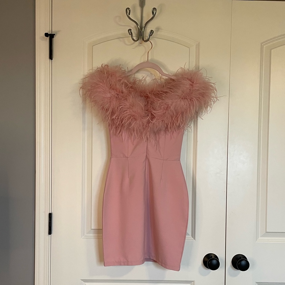 Pure Delight Pink Bardot Mini Dress - Picture 5 of 6